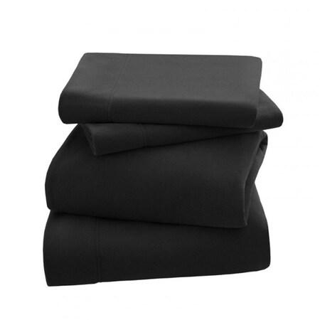 Peak Performance Fleece Sheet Set, Black - Twin SHET20-731